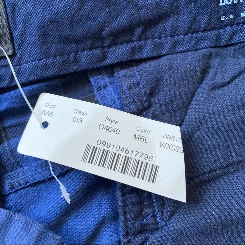 J.Crew Men’s Patchwork Plaid Shorts in Navy Blue